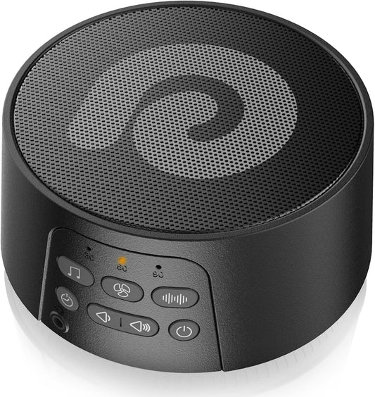 Dreamegg White Noise Machine, Sound Machine for Sleeping Baby, Kids, Adult | Portable Sound Machine for Sleep, 29 HiFi Sound, Battery/Adapter, Sound Therapy for Home Office Travel, Black