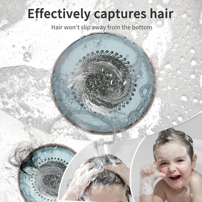 TRAPMATE Shower Drain Hair Catcher, 4.4" Anti-Clogging Bathtub Drain Cover | Easy Flip Cleaning, Traps Hair with Fast Drainage, Anti-Slip Drain Protector Fits Regular & Pop-up Drains (Patented Product)