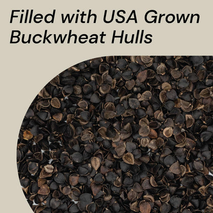 Buckwheat Neck Bolster, Husk Cervical Sleep Roll, Great for use as Body Pillow or in Your Yoga Practice (Burgundy)