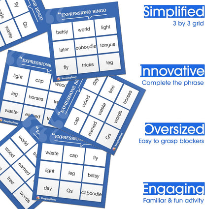 Keeping Busy Expressions Set 1 Dementia Activities for Seniors | Alzheimer Products for Elderly Patients | Fun Memory Game Toy & Cognitive Brain Puzzle for Senior Citizens w/Memory Loss or Alzheimers
