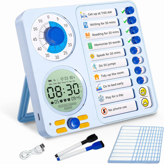 Herloreen Visual Timer for ADHD, Chore Chart & Task Planner for Kids,Adults