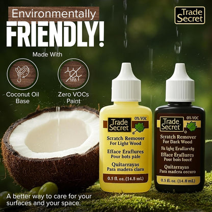 Trade Secret Scratch Concealer for Dark Wood Furniture & Floors – Dark Brown Shade Stain Covers Nicks, Scuffs, Dog & Cat Scratches, Minor Defects – Real Wood Only