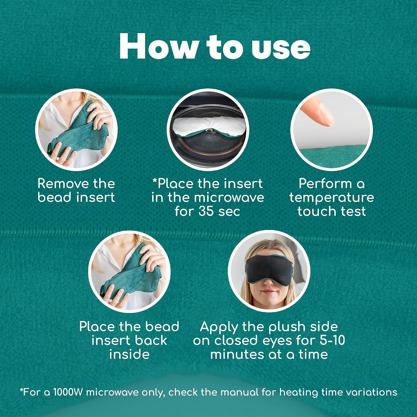Medi Grade Heated Eye Mask for Dry Eyes, 2-in-1 Warm Compress and Cold Mask | Microwave activated moist heat eye compress for styes and blepharitis, cooling eye mask relief for puffiness and migraines