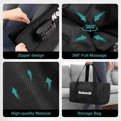 Nekteck Cordless Leg Compression Massager, (1-Pack) Middle | Rechargeable Massage Tools, 6 Modes, 4 Intensities, 3 Timers, Portable Full Leg Boots, FSA Eligible Gifts for Mom, Dad, Gym