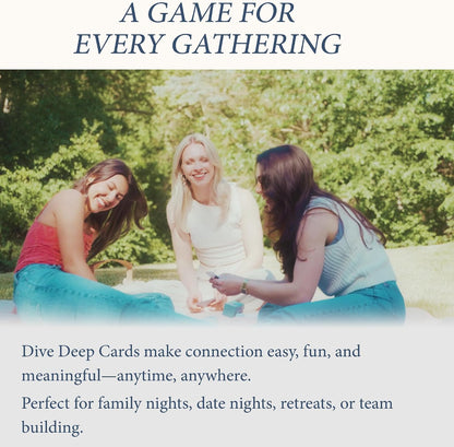 Daily Dopamine Dive Deep Conversation Cards: 105 Questions, 3 Levels for Self-Reflection, Connection & Visualization - Deep Conversations Card Game for Adults, Teens, Couples, Friends & Coworkers