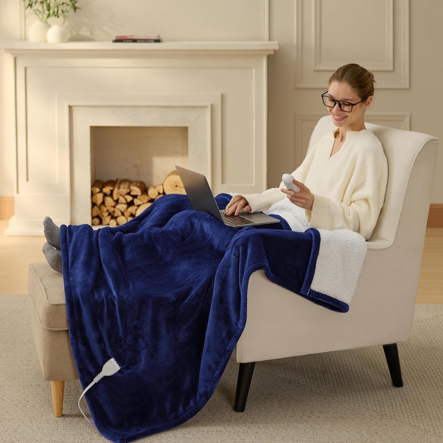 Bedsure Heated Blanket Throw Blanket with Preheat Function - Fast Heating Electric Blanket, Soft Flannel Throw with 6 Time Settings(Up to 10H), 6 Heating Settings, Gifts for Grandma (50"x60", Grey)