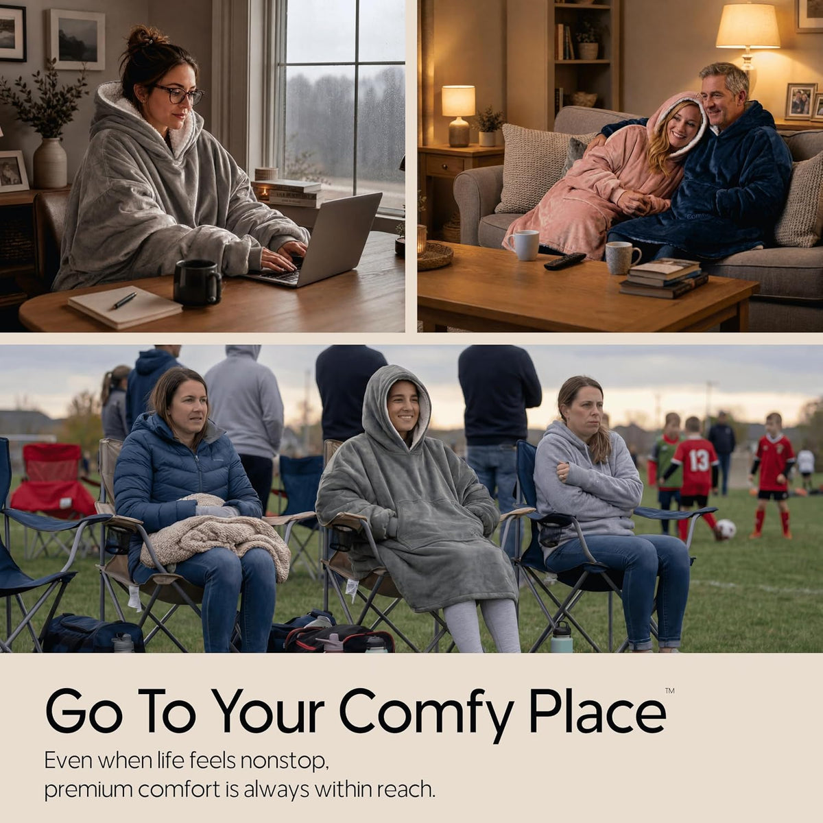 THE COMFY Original | Shark Tank | Patented | Sherpa Wearable Blanket Hoodie