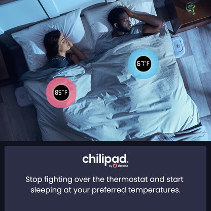 Chilipad Cube Bed Cooling System - Cooling & Heating Mattress Topper, Set Individual Bed Temperature, Cool Sleep Enhancement, Temp Range of 60-115°F, ME Half Queen Bedsize (30"W x 80"L), Model: CP500