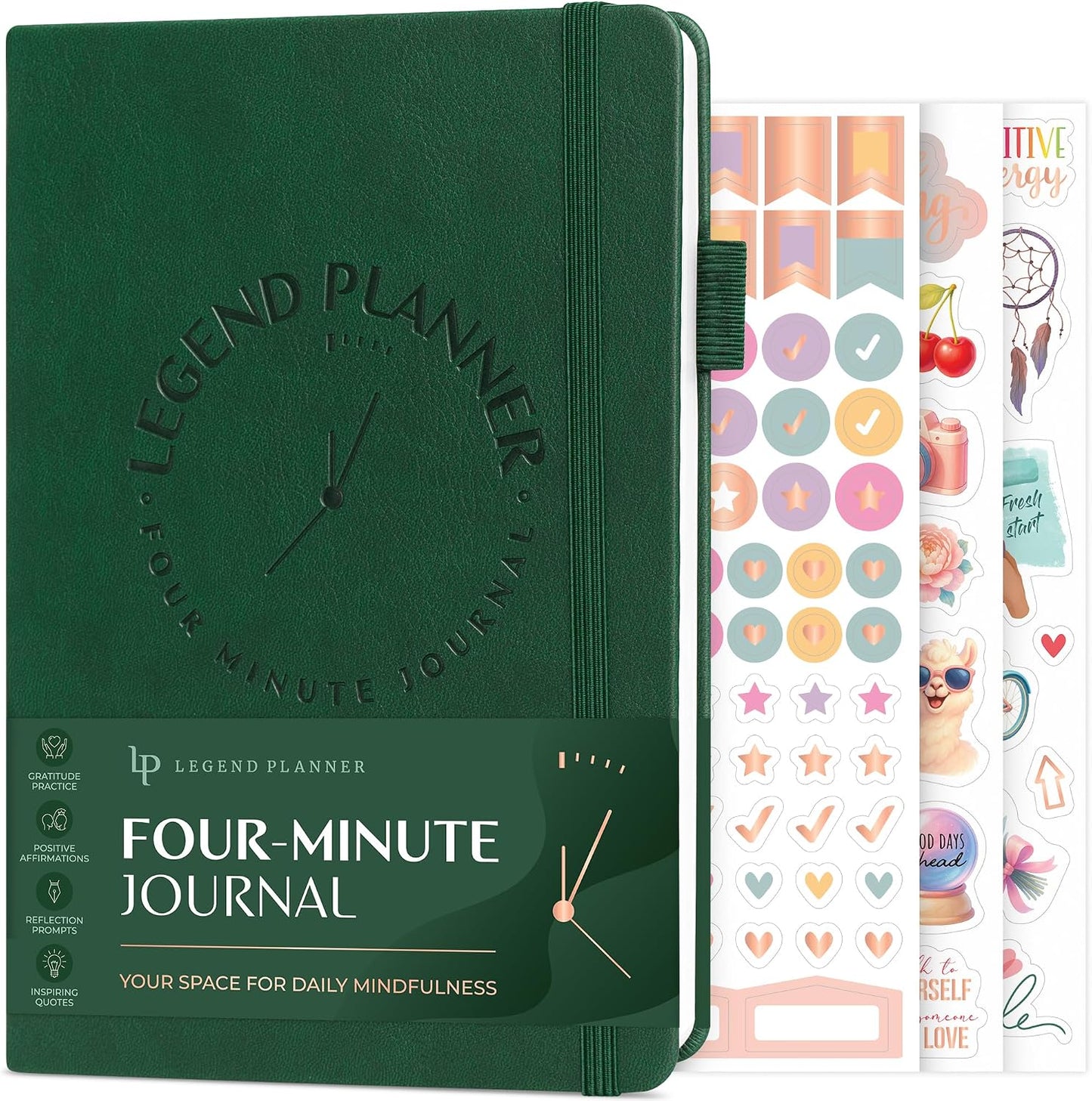 Legend Four-Minute Journal with Prompts & Habit Tracker – Daily Gratitude Journal for Women & Men – Guided Positivity, Self-Reflection & Affirmation Notebook (Lavender)
