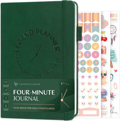 Legend Four-Minute Journal with Prompts & Habit Tracker – Daily Gratitude Journal for Women & Men – Guided Positivity, Self-Reflection & Affirmation Notebook (Lavender)