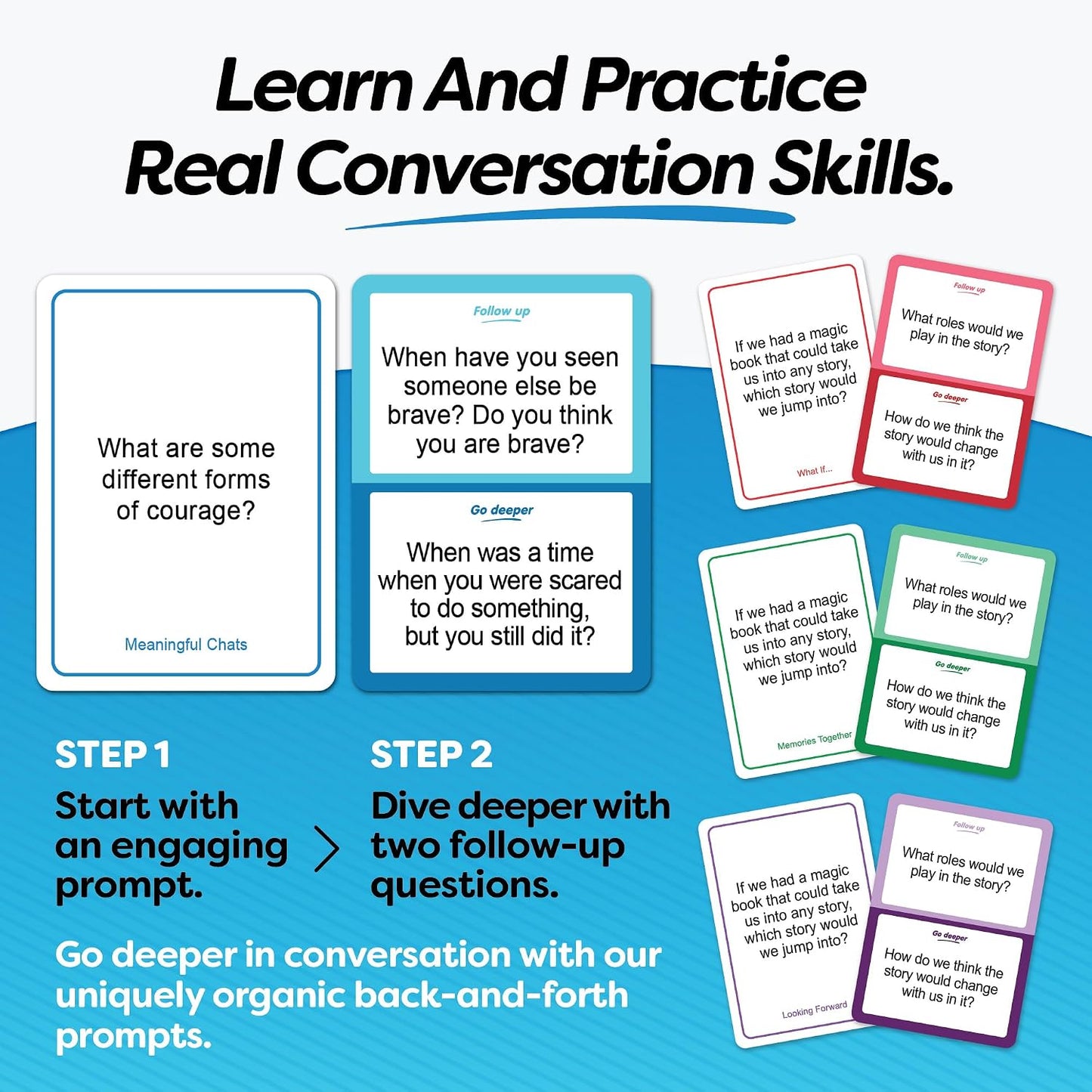 150 Fun Family Questions for Kids, Teens & Adults - Conversation Card Game | Screen-free prompts for dinners & road trips; expert-written with go-deeper follow-ups. 5 categories, by Talking Point Cards