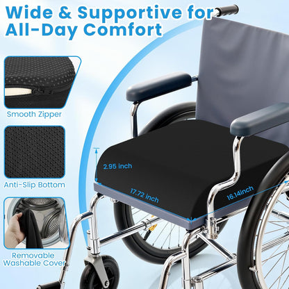 Wheelchair Seat Cushion Cooling Gel Memory Foam Chair Cushion