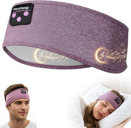 Perytong Sleep Headphones Wireless, Bluetooth Sports Headband Headphones with Ultra-Thin HD Stereo Speakers Perfect for Sleeping,Workout,Jogging,Yoga,Insomnia, Air Travel, Meditation (Grey)