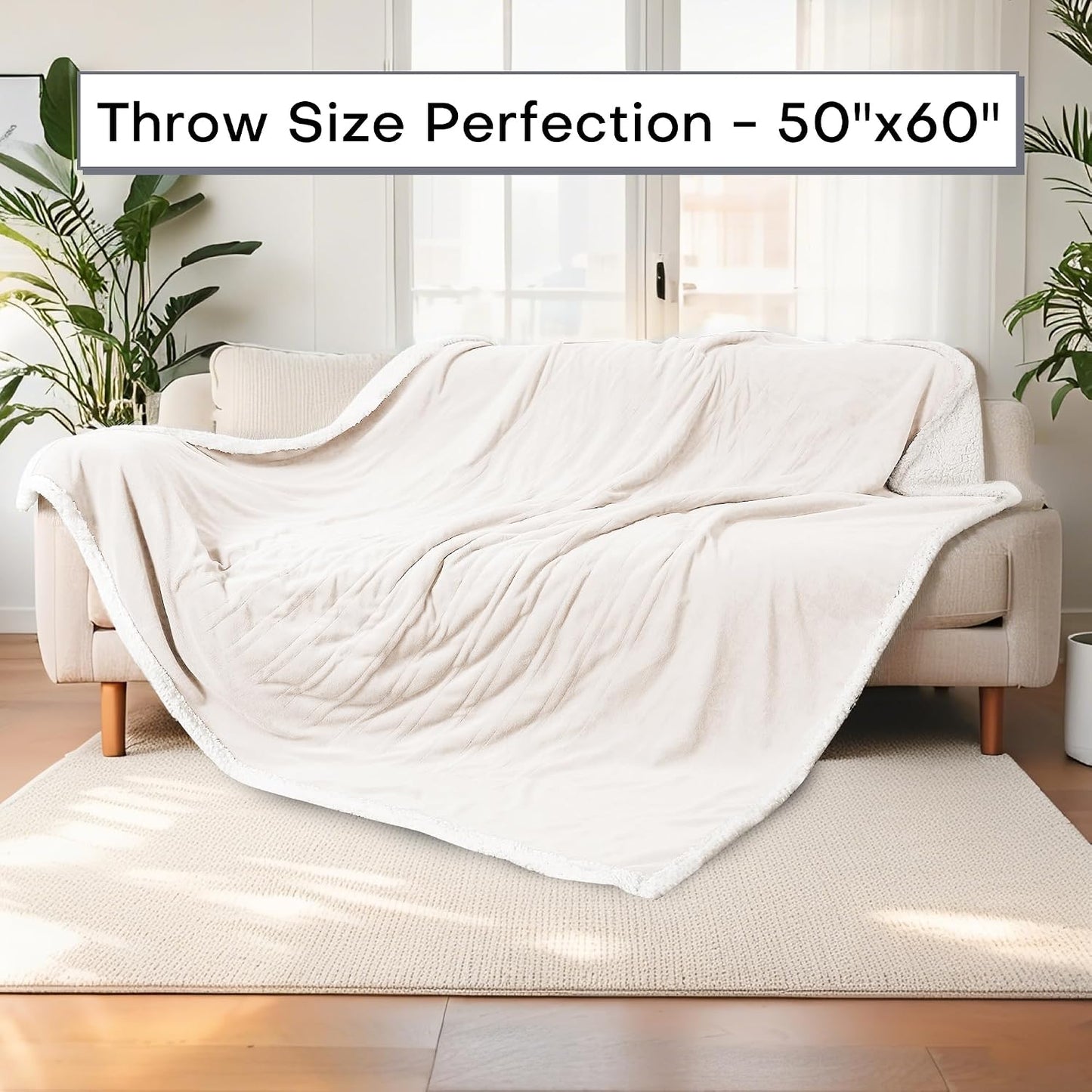 Electric Heated Blanket Full Size 72"x84" – Light Gray | ETL for Safe Overnight, 4 Heat Settings & 10H Auto Off, Dual-Sided Microplush Sherpa for Home Night, Machine washable