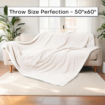 Electric Heated Blanket Full Size 72"x84" – Light Gray | ETL for Safe Overnight, 4 Heat Settings & 10H Auto Off, Dual-Sided Microplush Sherpa for Home Night, Machine washable