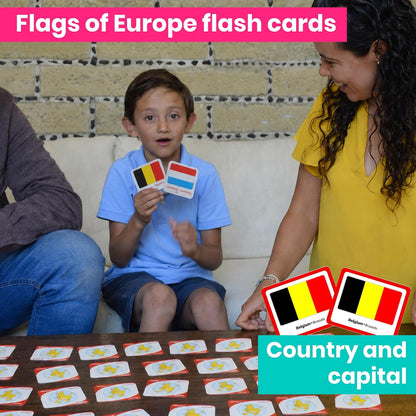 Menique Explore the World Memory Matching Game – Geography Game with 100 Photo Cards, 50 Countries, Flags & Landmarks – Travel Card Game with Educational Booklet, Ages 3+