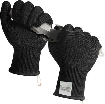 Schwer 2 Pairs ANSI A7 Cut Resistant Gloves, Mandoline Glove for Kitchen, Breathable & Comfortable, Food Grade Cutting Gloves for Meat Cutting, Fish Processing, Carving, and Shelling, PR1509, M