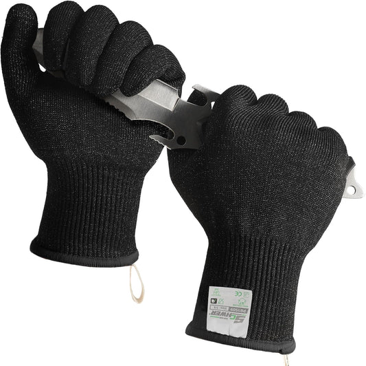 Schwer 2 Pairs ANSI A7 Cut Resistant Gloves, Mandoline Glove for Kitchen, Breathable & Comfortable, Food Grade Cutting Gloves for Meat Cutting, Fish Processing, Carving, and Shelling, PR1509, M