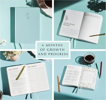 FINDING BALANCE Mental Health Journal – 6-Month Daily Journal with Prompts for Mindfulness, Self-Care & Healing – Anxiety & Depression Management – Hardcover