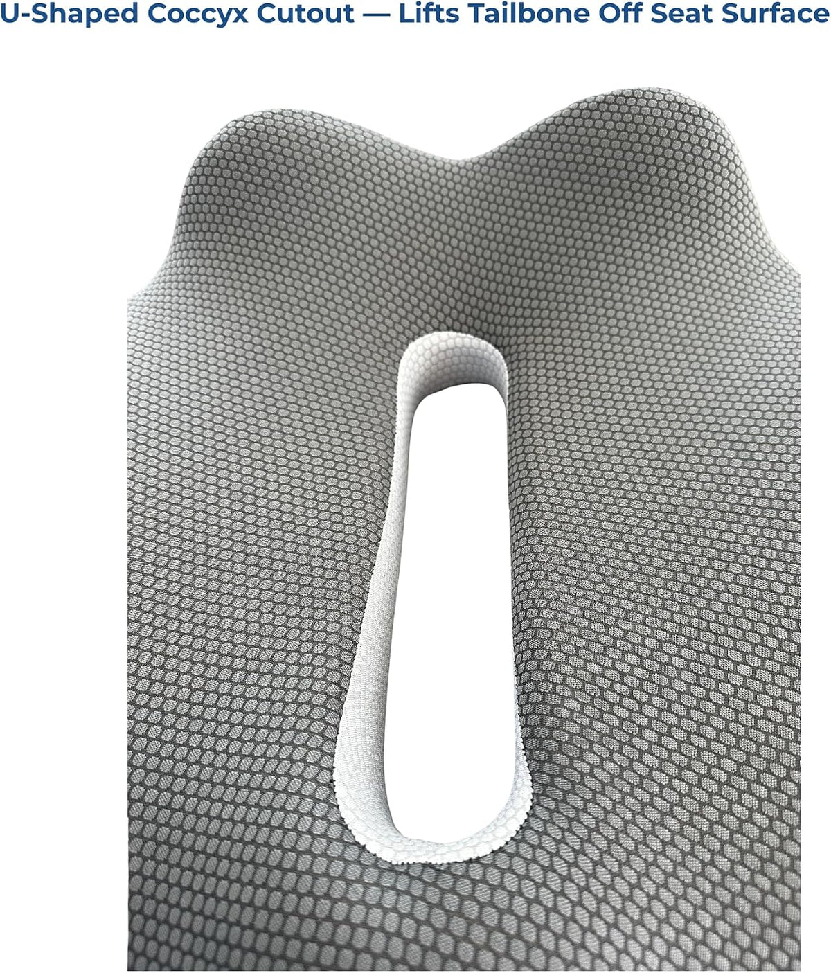 Home & Travel Gear Seat Cushion for Tailbone & Coccyx Comfort — Memory Foam for Office Chair & Car | Non-Slip Base | Ergonomic Cutout Design | Breathable Washable Cover