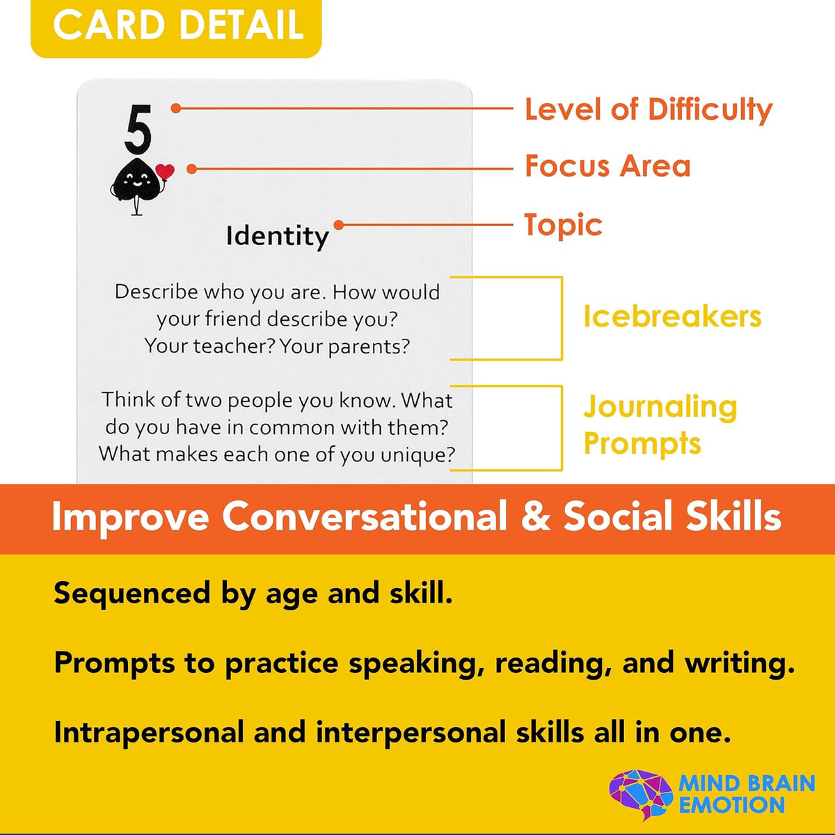 Mind Brain Emotion 52 Essential Life Skills: No-Excuses Game to Teach Kids, Teens & Adults How to Care for Self & Chores, Practical Solution for Responsible Boys, Confident Girls, Happy Family