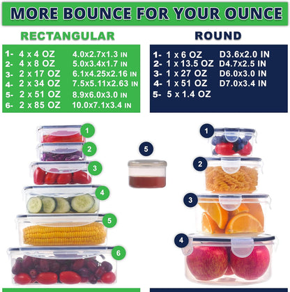 5 Pack Large Fruit Storage Containers for Fridge with Removable Colander | Plastic Food Storage Containers with Lids Airtight-Leak Proof Refrigerator Organizers and Storage of Vegetable