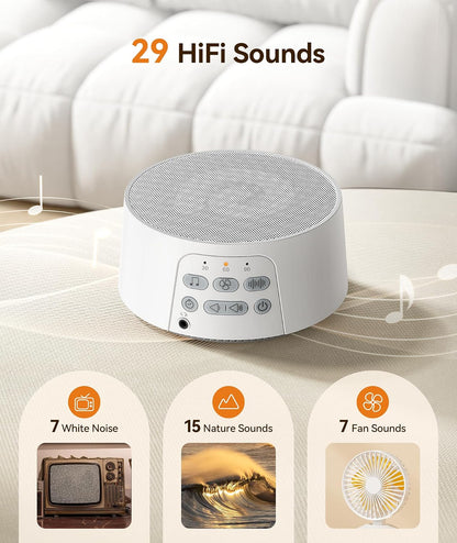Dreamegg White Noise Machine, Sound Machine for Sleeping Baby, Kids, Adult