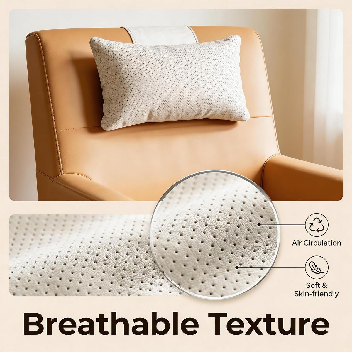 KINIVA Dual-Layer Ultra-Suede Neck Support Pillow for Recliners, Sofas & Office Chairs - Breathable Mesh, Removable Cover, Orthopedic Cervical Support for Pain Relief (Grey)