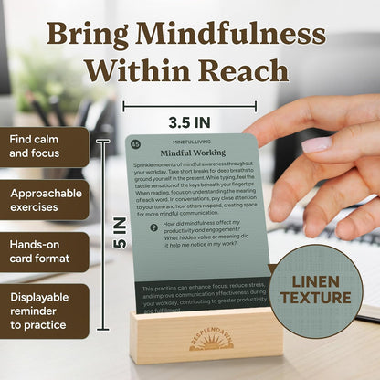 52 Mindfulness Cards – Simple Practices for Stress & Anxiety Relief, Emotional Regulation, and Mindful Living – Daily Self Care Exercises & Inspirational Affirmations for Calm, Relaxation, & Grounding