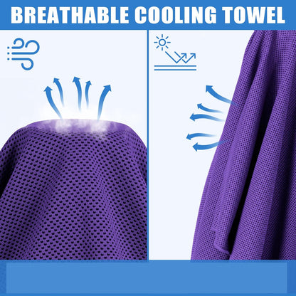 4 Pack Cooling Towels Wrap for Neck Face,Ice Cold Towel Rags Quick Dry for Gym Fitness Yoga Tennis Cycling Running Hiking Workout Sweat(Multicolor-02)