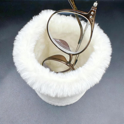 Glasses Case Eyeglass Holder Night Stand Plush Lined Holder,Cute Eyeglass Case Eye Glass Stand Case,Storage Organizer
