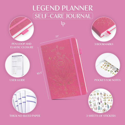 Legend Self-Care Journal – Guided Daily Reflection Journal to Support Mental & Physical Health – Daily Mood, Meditation & Personal Development Notebook – 7.1x10.5”, Lasts 3 Months (Turquoise)