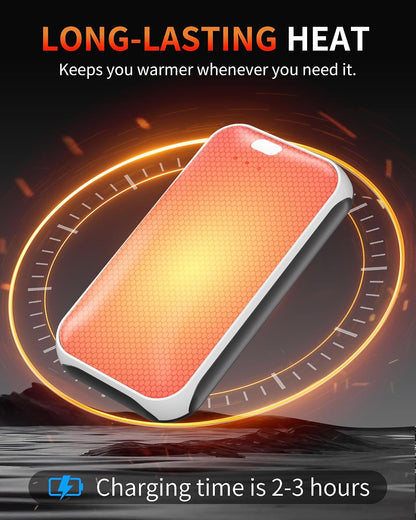 Lerat 2 Pack Rechargeable Hand Warmers, 3s Fast Heating Electric Hand Warmer, Reusable Portable Pocket Heater for Golf, Football, Camping, Hunting Essentials, Gifts for Men Women
