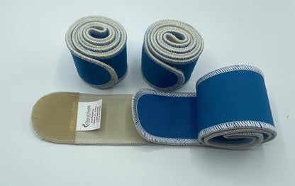 Therapeutic Treatment Wrap, 3 Count Pack, Binder Tape Like Wrap, Elastic Stretch, Effectively Holds Moist Heat Packs, Heating Packs, Cold Packs and Electrodes in Place (2.5" W x 24" L)