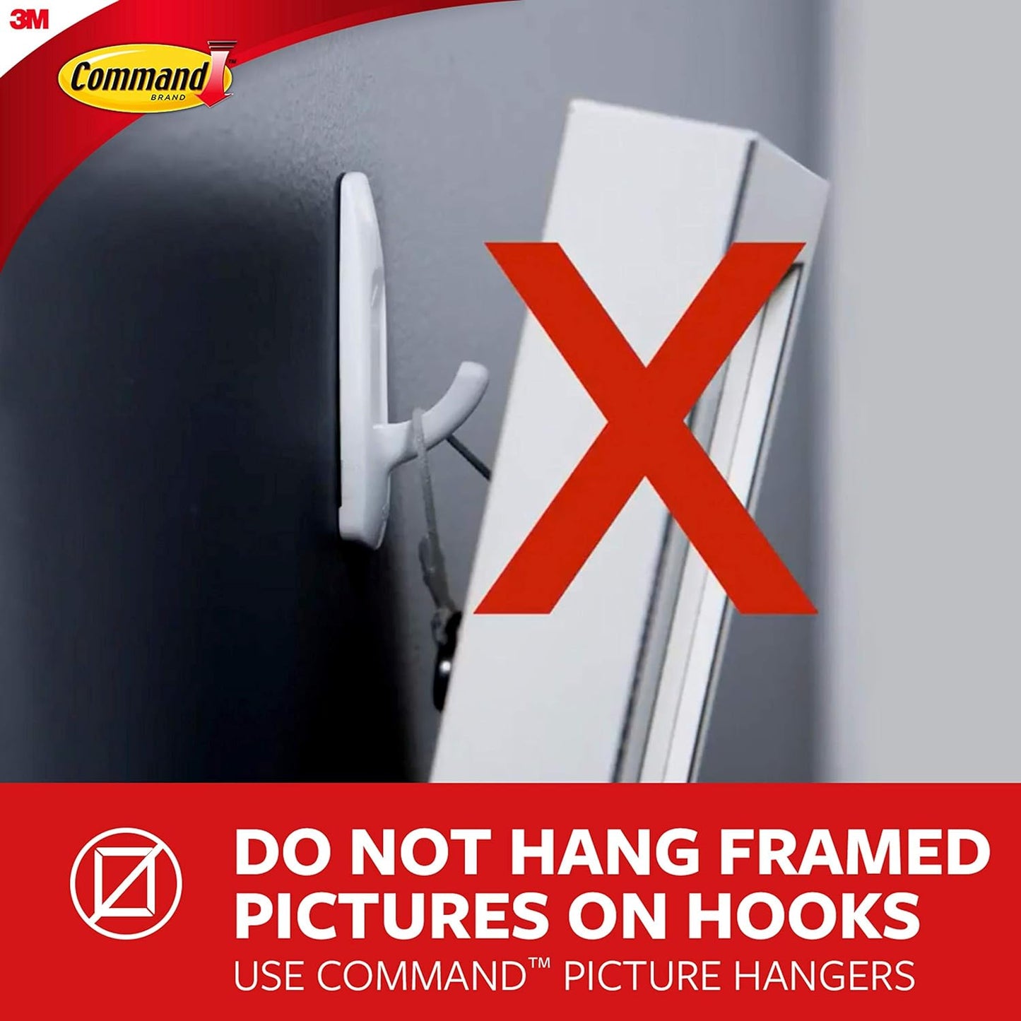 Command Large White Broom Grippers, 2 Broom Grippers, 4 Strips | Damage-Free Hanging Wall Mount Broom and Mop Holder, No Tools Holiday Cleaning Organizer, Holds up to 4 lb
