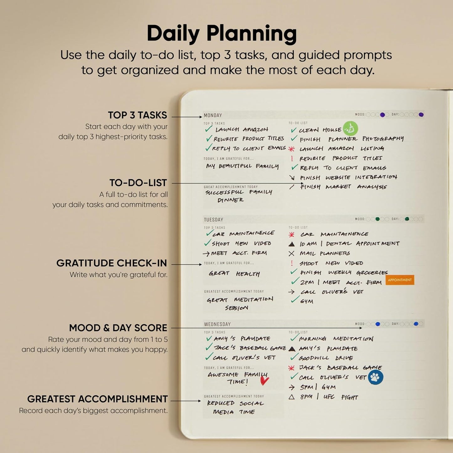 Dated, 2026 Planner, 5.8” x 8.3” - The #1 Productivity Planner to Achieve Your 2026 Goals - Planner 2026-2027 by PRODUCTIVITY STORE (A5, GREY)
