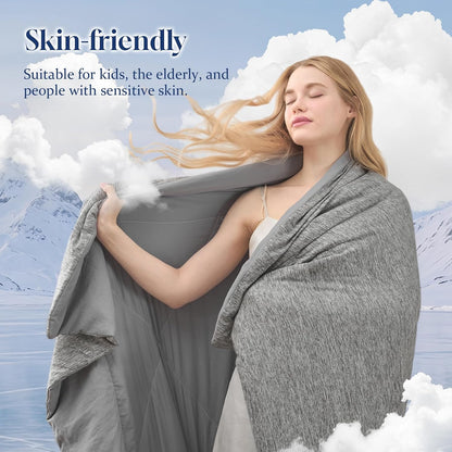 VK VK·LIVING Cooling Comforter King Size, Summer Cooling Blanket for Hot Sleepers and Night Sweats, Double-Sided Q-Max 0.45 Lightweight Breathable Soft Cooling Quilt for Bed Couch, 90"x108", Dark Gray