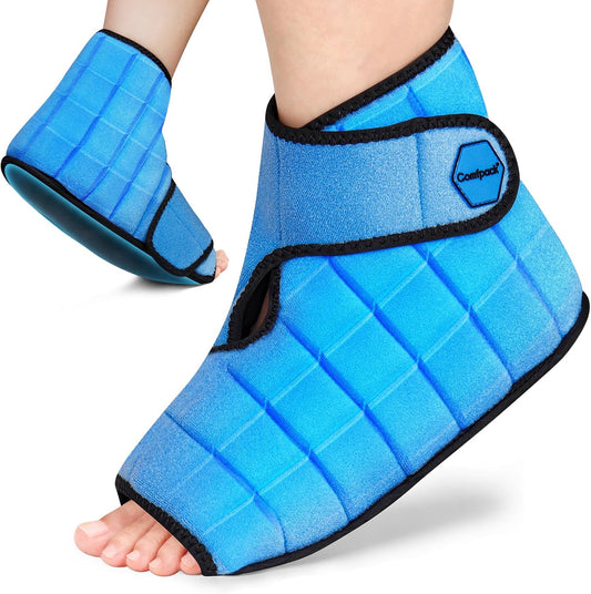 Comfpack Ankle Foot Ice Pack Wrap,2 Hours Cold for Plantar Fasciitis Relief