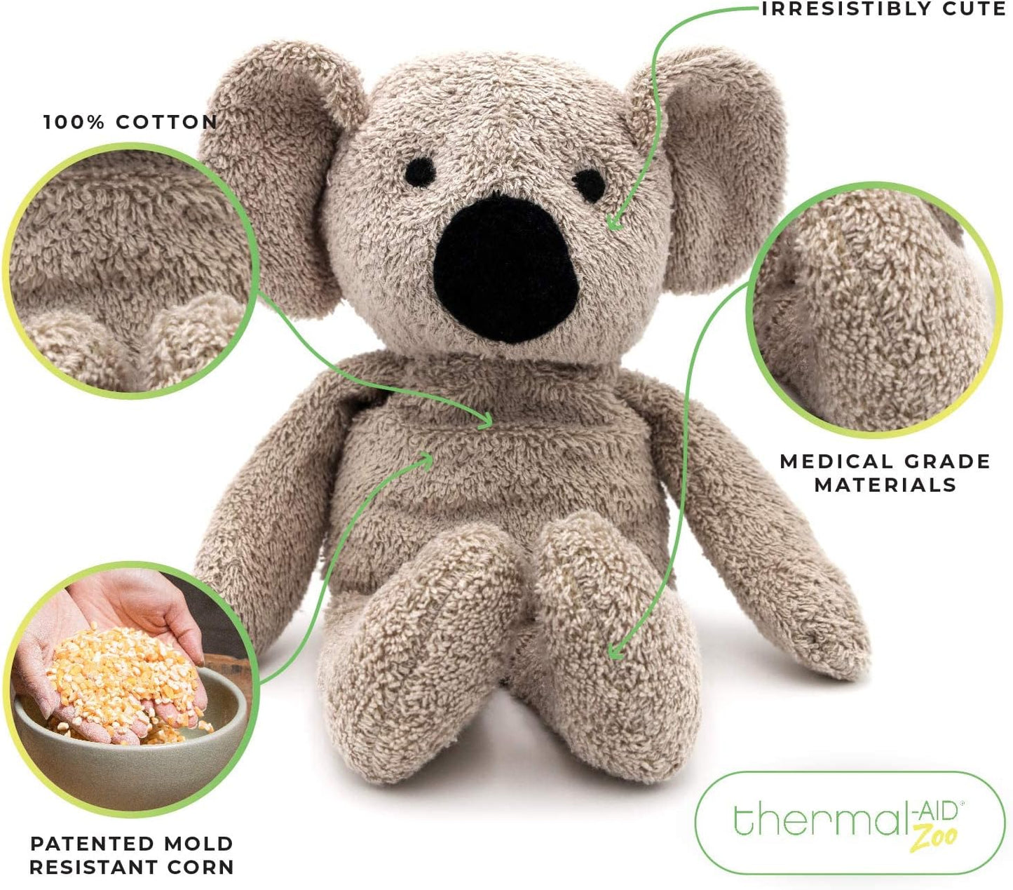 Thermal-Aid® (Olli The Koala) – Washable Heating Pad & Ice Pack – Plush Hot/Cold Pack with Natural Corn Filling – Reusable Comfort