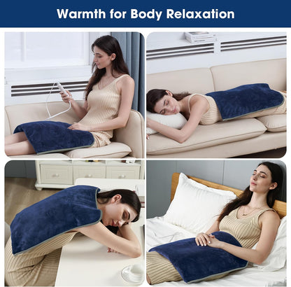 WarmMist Heated Foot Warmers, 22"×20" Electric Foot Heating Pad, Ultra Soft