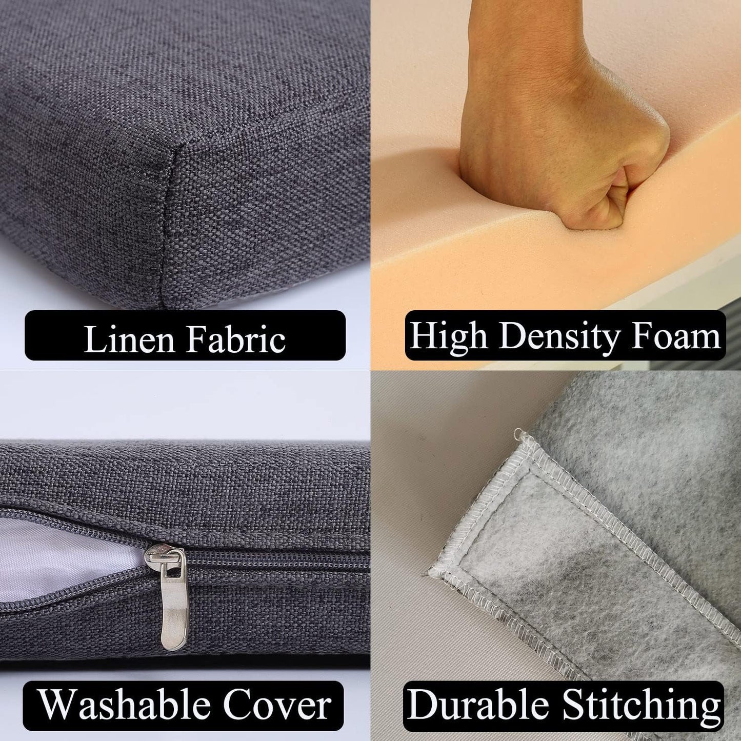 SAMTY Bed Gap Filler for headboard Space Gap Filler Bolster Stopper 54x6x4 | Full Bed, Closes Gaps Between Headboard And Mattress With Supportive Foam And Removable Washable Linen Cover