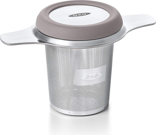 OXO Brew Tea Strainer Basket - Fine Mesh, Stainless Steel | For Loose Leaf Tea, Fits Mugs And Teapots, Stainless Steel, Dishwasher Safe, Tea Accessories
