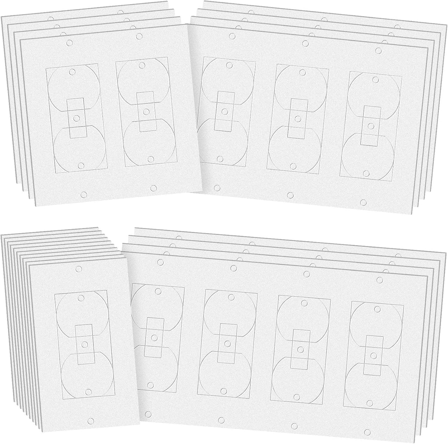 Tondiamo 74 Pcs Wall Plate Insulation and Draft Sealers Foam Insulation Pads Electrical Outlet Light Switch Covers Wall Gasket Without Adhesive