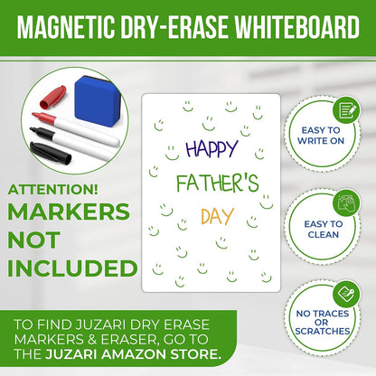 Small Magnetic Whiteboard for Fridge 5x7 in - Dry Erase Board for Refrigerator - Small Magnet List for Frig - Magnetics White Board Sheet - Fridge List Magnet - Mini Magnetic Grocery Shoping
