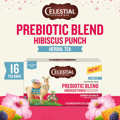 Celestial Seasonings Everyday Wellness Tea Variety Pack, Caffeine Free, 16 Tea Bags Box