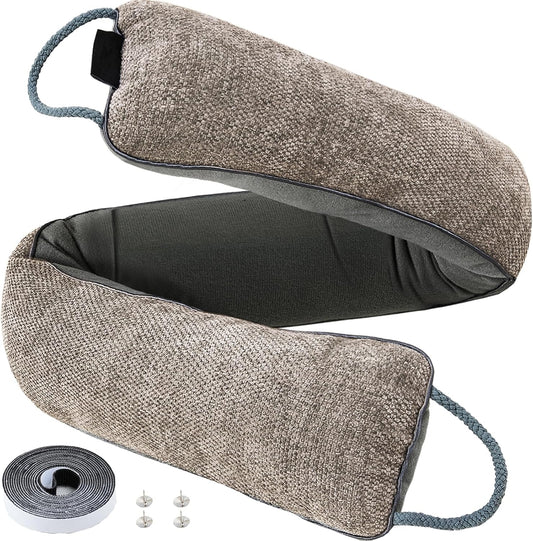 Weighted Door Draft Stopper, Beige, 32inch