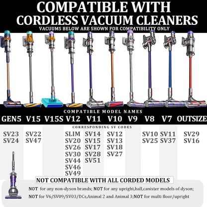 Attachment Kits for Dyson Vacuum Cleaner,Hose,Crevice Tool,Dryer Lint Vac Attachment for Dyson V15 V15s V11 V8 V9 V7 V10 V12 Detect Cyclone Absolute Cordless Handheld Vacuum Cleaner