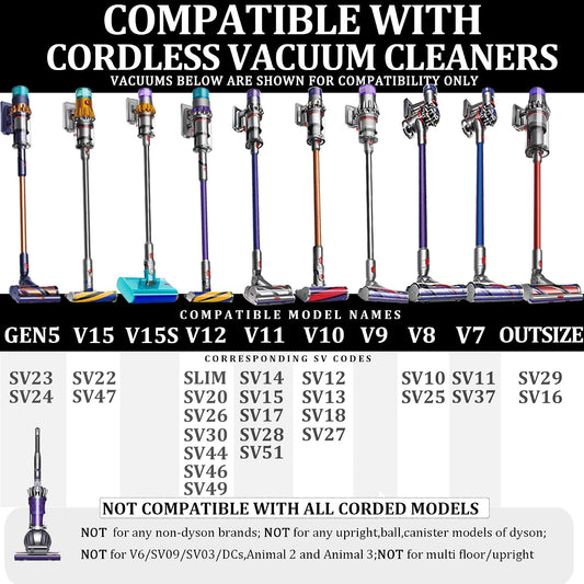 Attachment Kits for Dyson Vacuum Cleaner,Hose,Crevice Tool,Dryer Lint Vac Attachment for Dyson V15 V15s V11 V8 V9 V7 V10 V12 Detect Cyclone Absolute Cordless Handheld Vacuum Cleaner