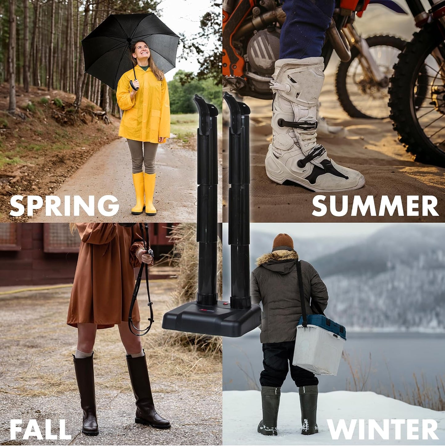 JobSite Tall Boots Dryer - Silent Boot Dryer for Knee High Boots - Fanless Convection Dry - Helps Reduce Odor