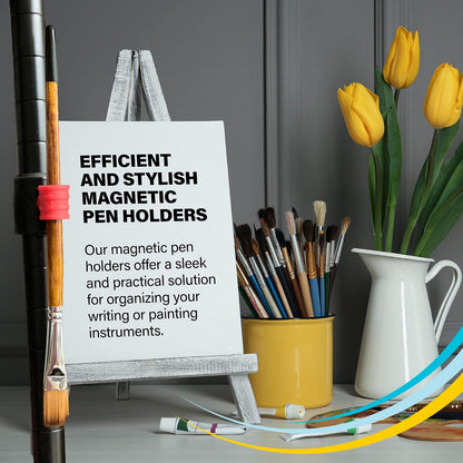 Stick-O Pen Magnetic Pen Pencil Holder - Holds Most pens, Pencils, and Thin Markers. Ideal for Fridges, Task Boards, Workshops, Classrooms, Offices, and Kitchens. (Three Pack)